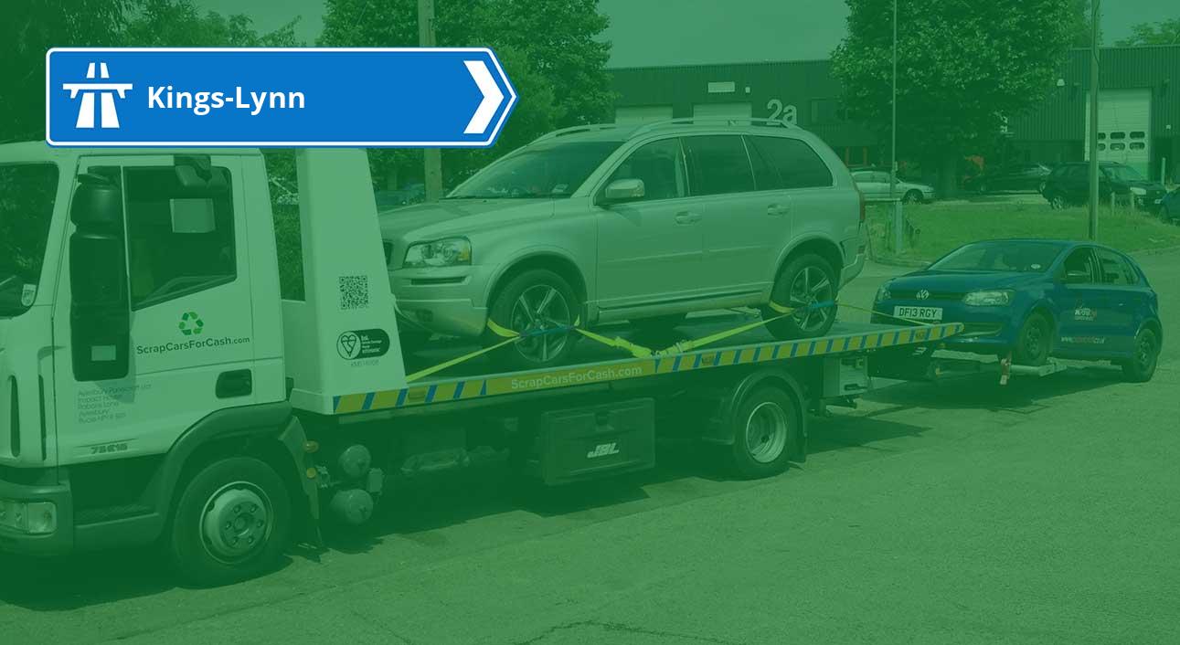 Scrap Cars for Cash in King's Lynn Car on transporter in King's Lynn
