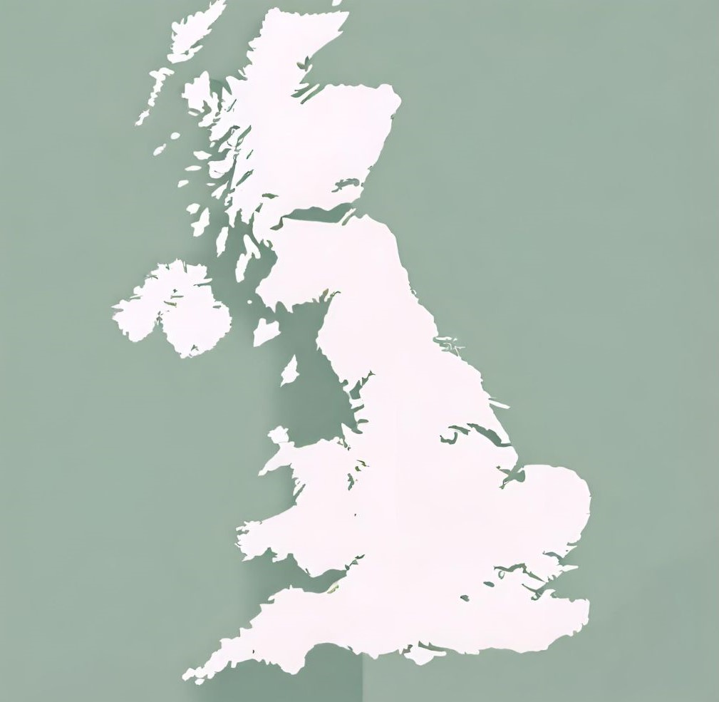 simple map of the uk